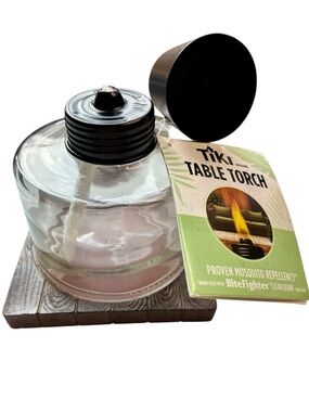 NWT Tiki Table Torch with Black Lid